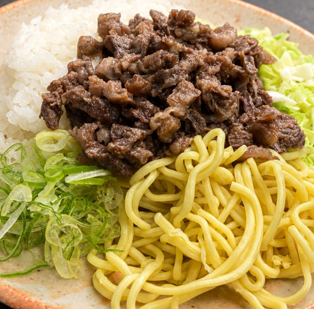 牛すじそばめし